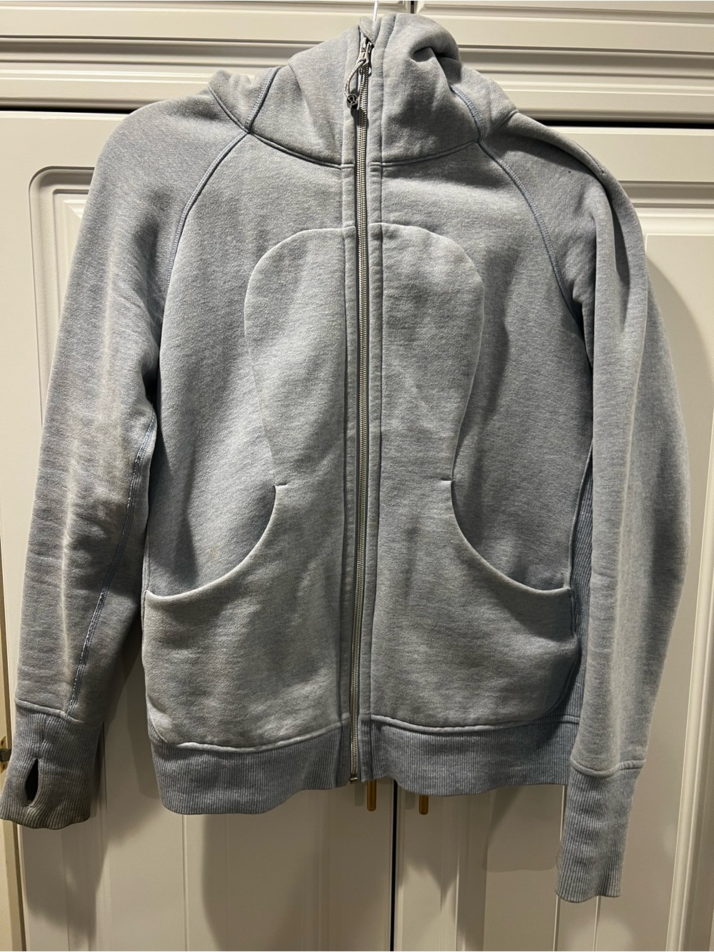 lululemon athletica Light Gray Full-Zip Hooded Jacket